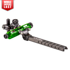 Axcel Achieve XP PRO with Bridge-Lock Mount, 6" Bridge-Lock offset UHM carbon bar, left-handed, Green elevation rail