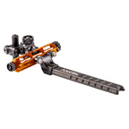 Axcel Achieve XP PRO with Bridge-Lock Mount, 6" Bridge-Lock offset UHM carbon bar, left-handed, Orange elevation rail