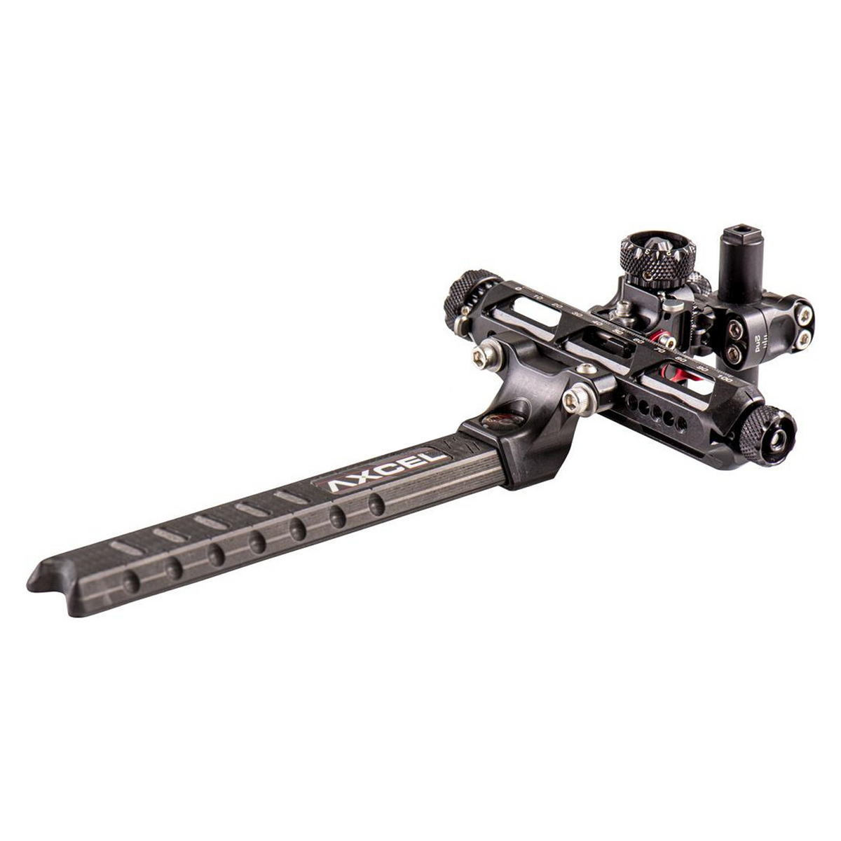 Axcel Achieve XP PRO with Bridge-Lock Mount, 6" Bridge-Lock offset UHM carbon bar, right-handed, Black elevation rail
