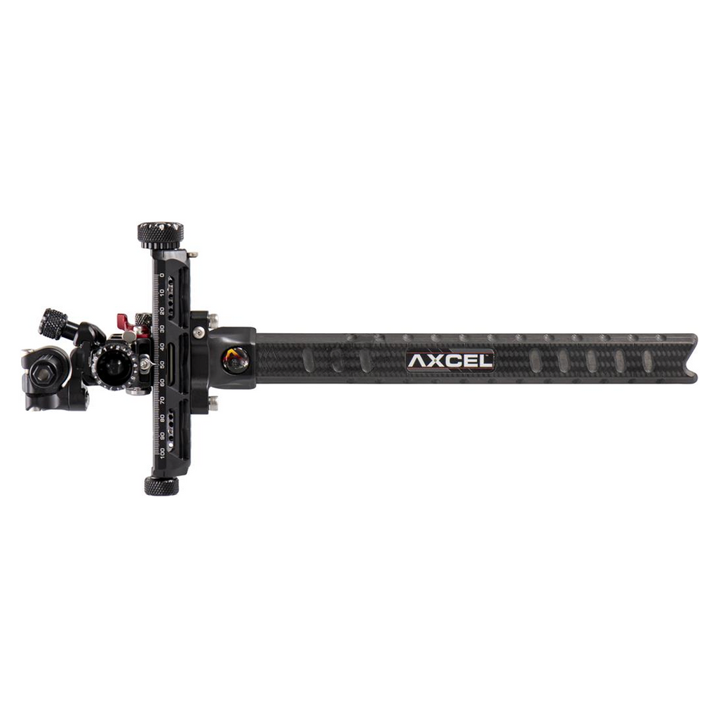 Axcel Achieve XP PRO with Bridge-Lock Mount, 9" Bridge-Lock offset UHM carbon bar, left-handed, Black elevation rail