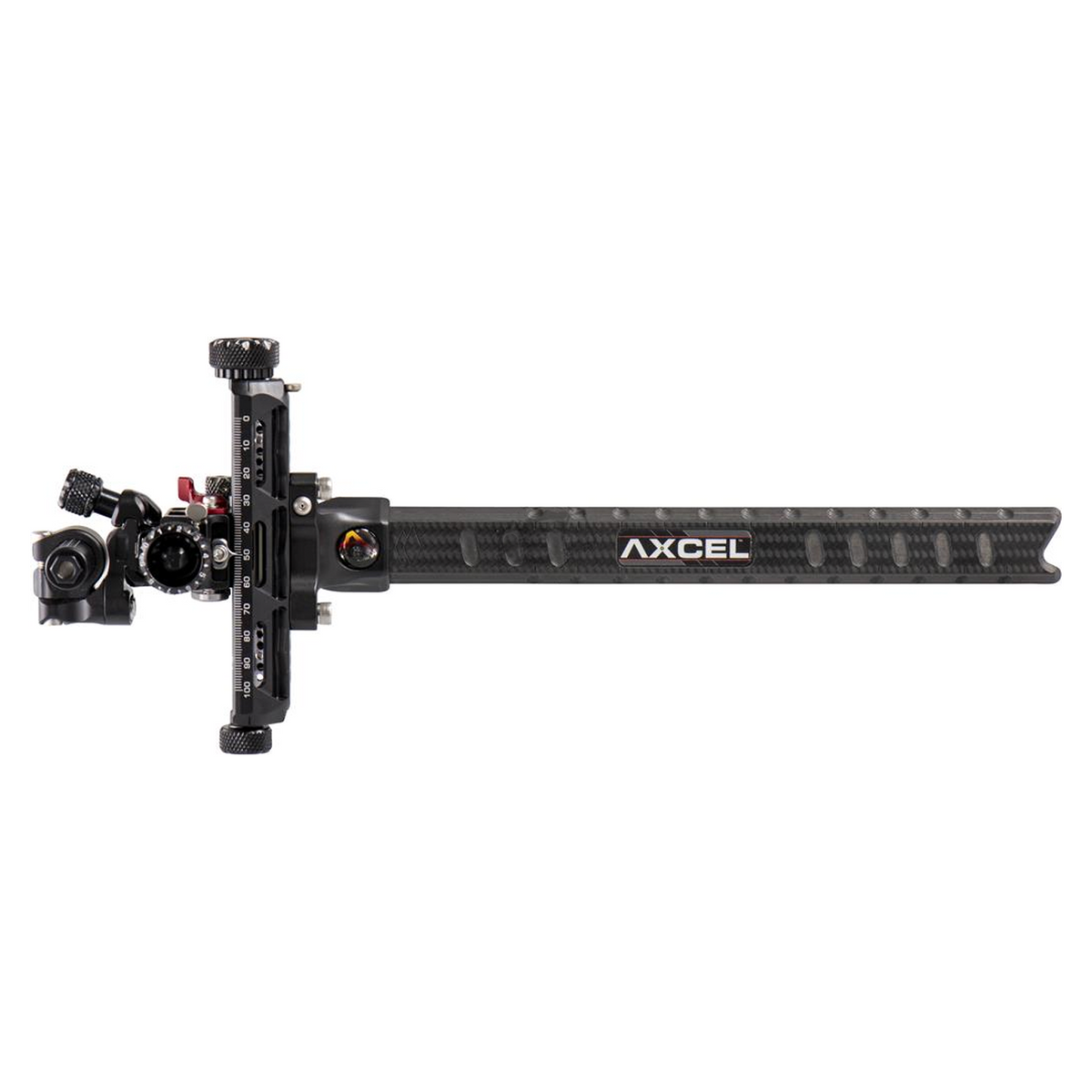 Axcel Achieve XP PRO with Bridge-Lock Mount, 9" Bridge-Lock offset UHM carbon bar, left-handed, Black elevation rail
