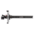 Axcel Achieve XP PRO with Bridge-Lock Mount, 9" Bridge-Lock offset UHM carbon bar, left-handed, Silver elevation rail