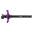 Axcel Achieve XP PRO with Bridge-Lock Mount, 9" Bridge-Lock offset UHM carbon bar, left-handed, Purple elevation rail