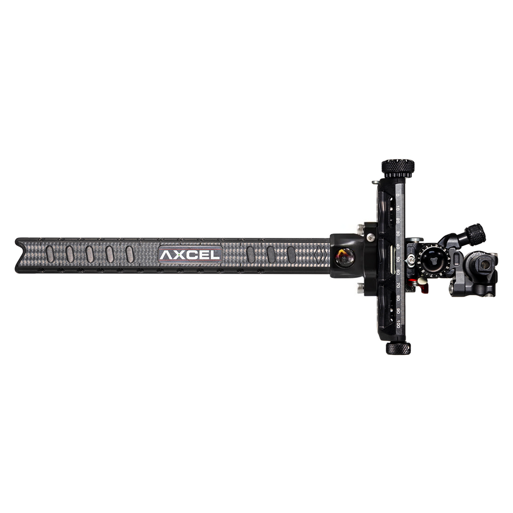 Axcel Achieve XP PRO with Bridge-Lock Mount, 9" Bridge-Lock offset UHM carbon bar, right-handed, Black elevation rail