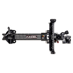 Axcel Achieve XP PRO Compound target sight, Black elevation rail and knobs, 6 inch UHM Diamond Weave Carbon bar, right-handed