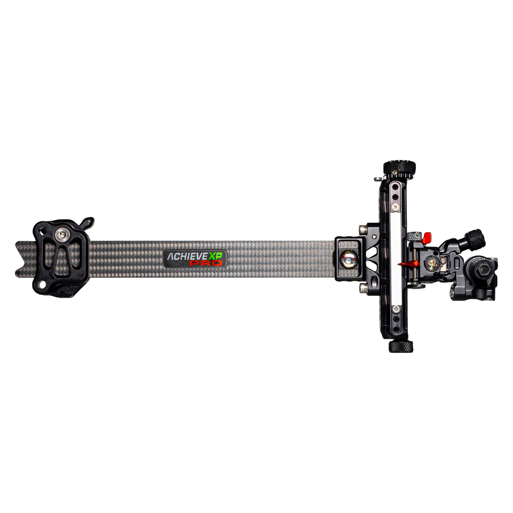 Axcel Achieve XP PRO Compound target sight, Black, 9 inch UHM Diamond Weave Carbon bar, opposite-side view