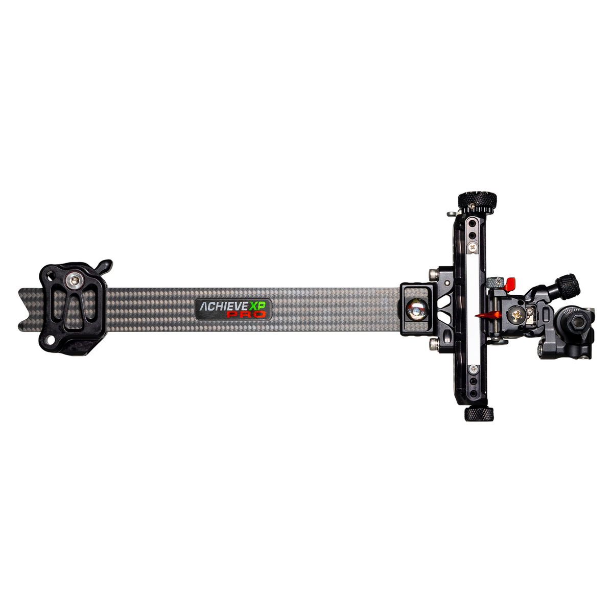 Axcel Achieve XP PRO Compound target sight, Black, 9 inch UHM Diamond Weave Carbon bar, opposite-side view