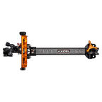 Axcel Achieve XP PRO Compound target sight, Orange elevation rail and knobs, 9 inch UHM Diamond Weave Carbon bar, left-handed