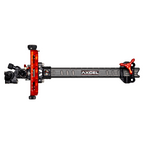 Axcel Achieve XP PRO Compound target sight, Red elevation rail and knobs, 9 inch UHM Diamond Weave Carbon bar, left-handed