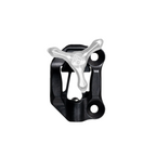 Axcel Dual Bridge Wedge Lock Mounting Bracket with Tri-Star Knob, Silver knob on black bracket
