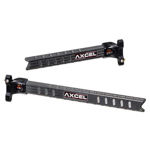 Axcel Achieve XP Pro Offset Extension Bar, UHM diamond weave carbon, 6" and 9", Black