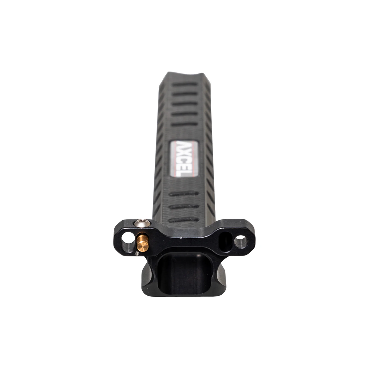 Axcel Achieve XP Pro Offset Extension Bar, Dual Bridge Wedge Lock bow mount detail, Black