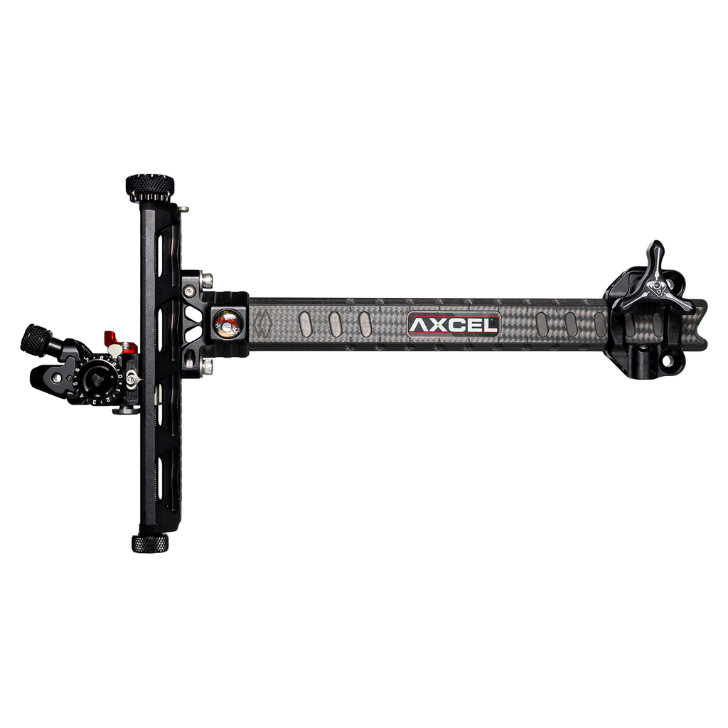 Axcel Achieve XP PRO Recurve sight, Black elevation rail and knobs, left-handed