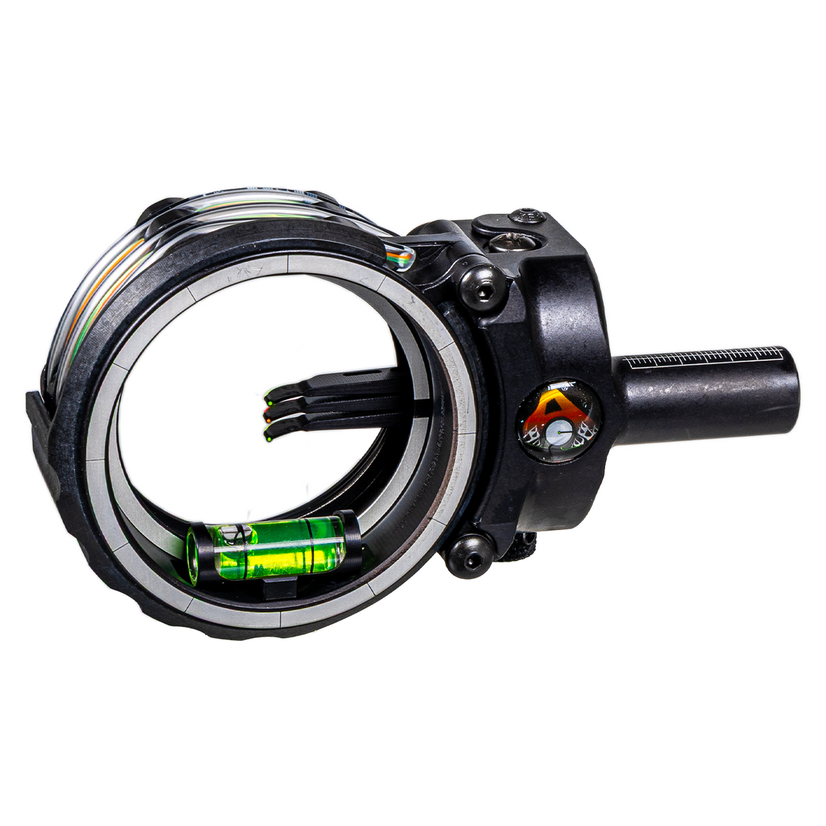 Axcel AccuStat II Scope, Stealth Bowhunting Black, 3 pin .010" multipin setup