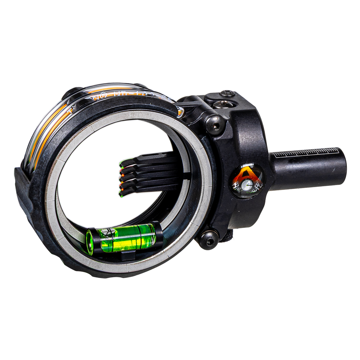 Axcel AccuStat II Scope, Stealth Bowhunting Black, 5 pin .019" multipin setup