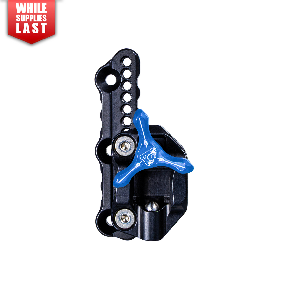 Axcel Achieve XP VR Recurve Wedge Lock Mounting Bracket, left-handed, blue Tri-Star knob