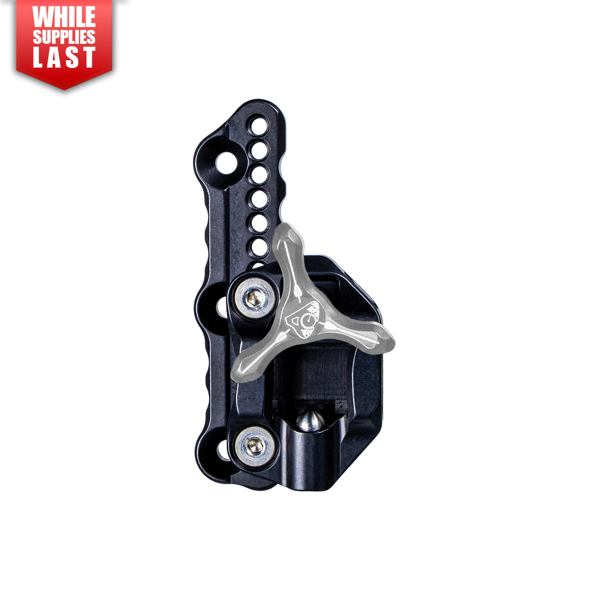 Axcel Achieve XP VR Recurve Wedge Lock Mounting Bracket, left-handed, silver Tri-Star knob