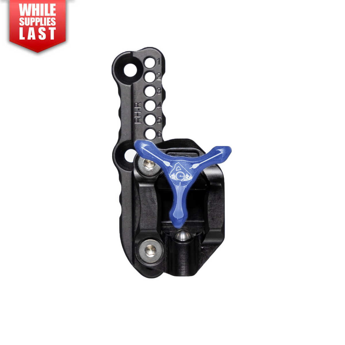 Axcel Achieve XP VR Recurve Wedge Lock Mounting Bracket, right-handed, blue Tri-Star knob