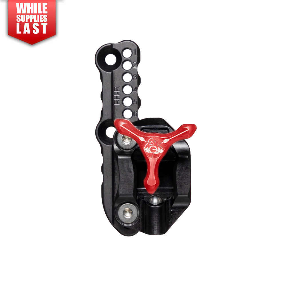 Axcel Achieve XP VR Recurve Wedge Lock Mounting Bracket, right-handed, red Tri-Star knob