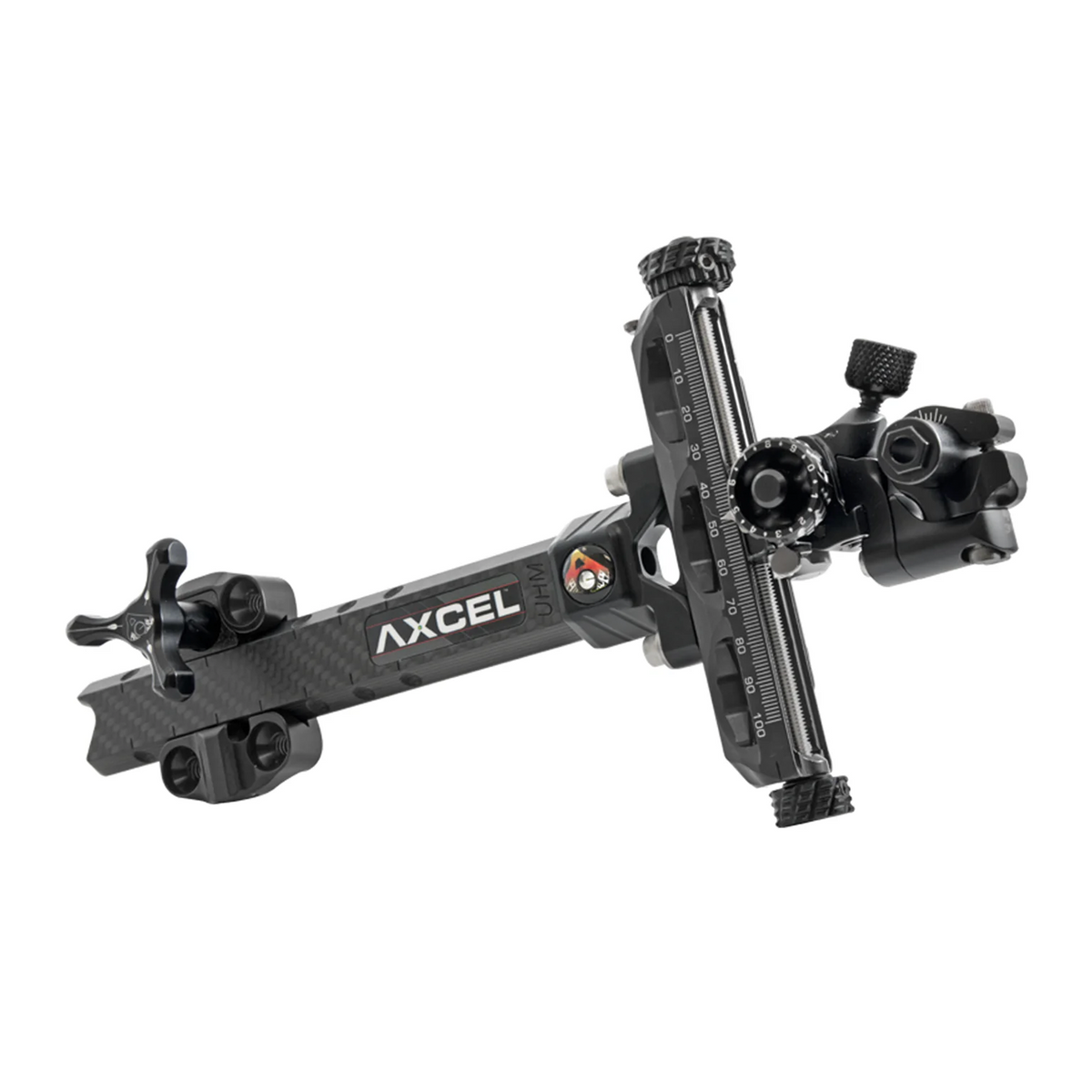 Axcel Achieve XP Compound sight, 6 inch UHM Carbon right-handed, Black elevation rail and knob