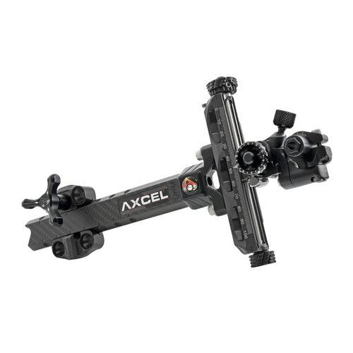 Axcel Achieve XP Compound sight, 6 inch UHM Carbon right-handed, Black elevation rail and knob