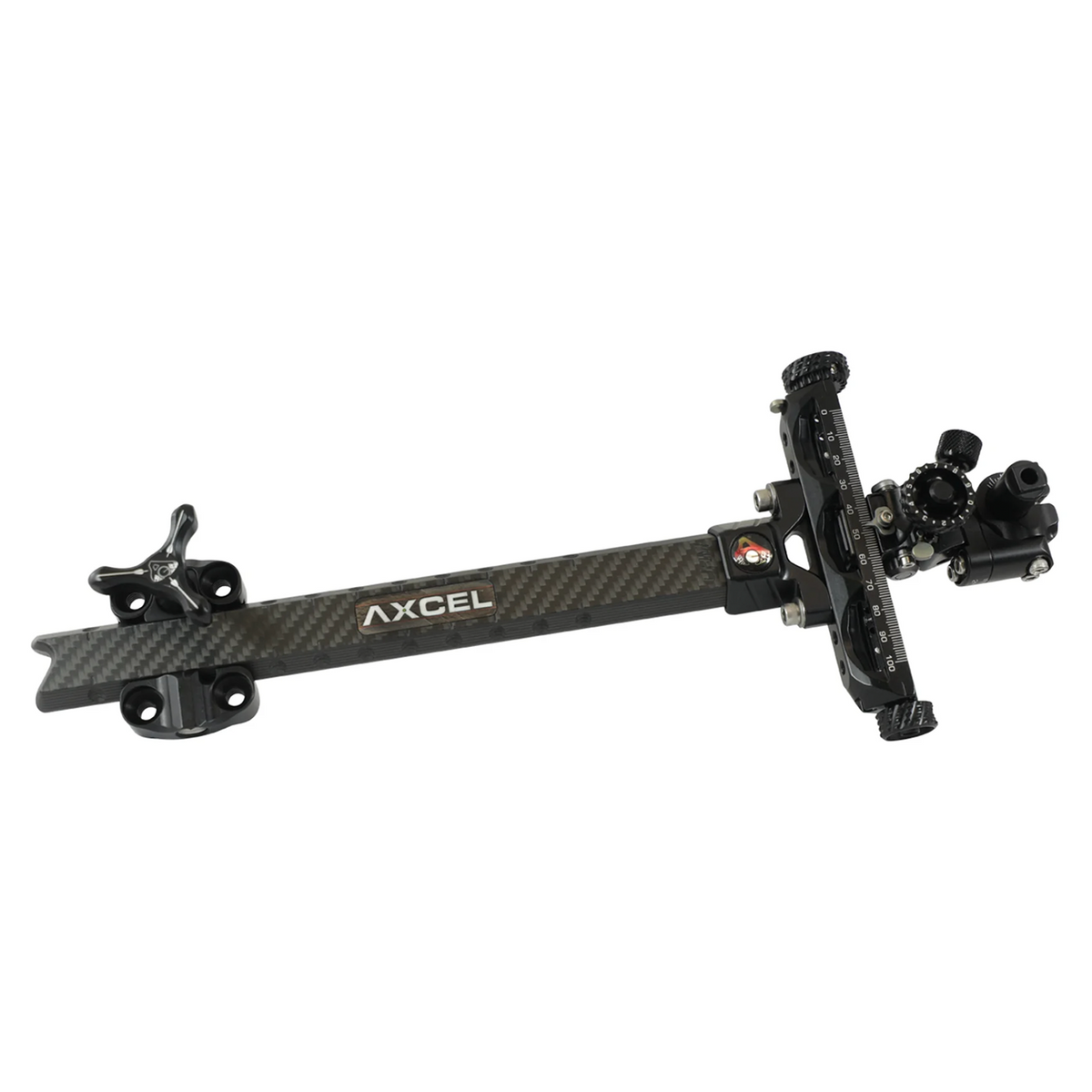 Axcel Achieve XP Compound sight, 9 inch UHM Carbon right-handed, Black elevation rail and knob