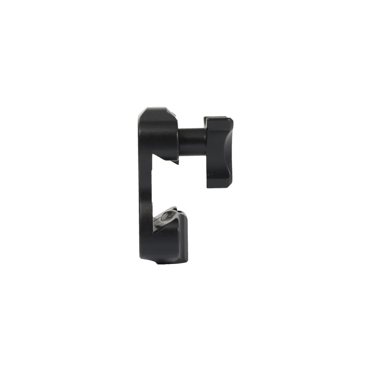 Axcel Wedge Lock Mounting Bracket with Low Profile Tri-Star Knob, Black, side profile