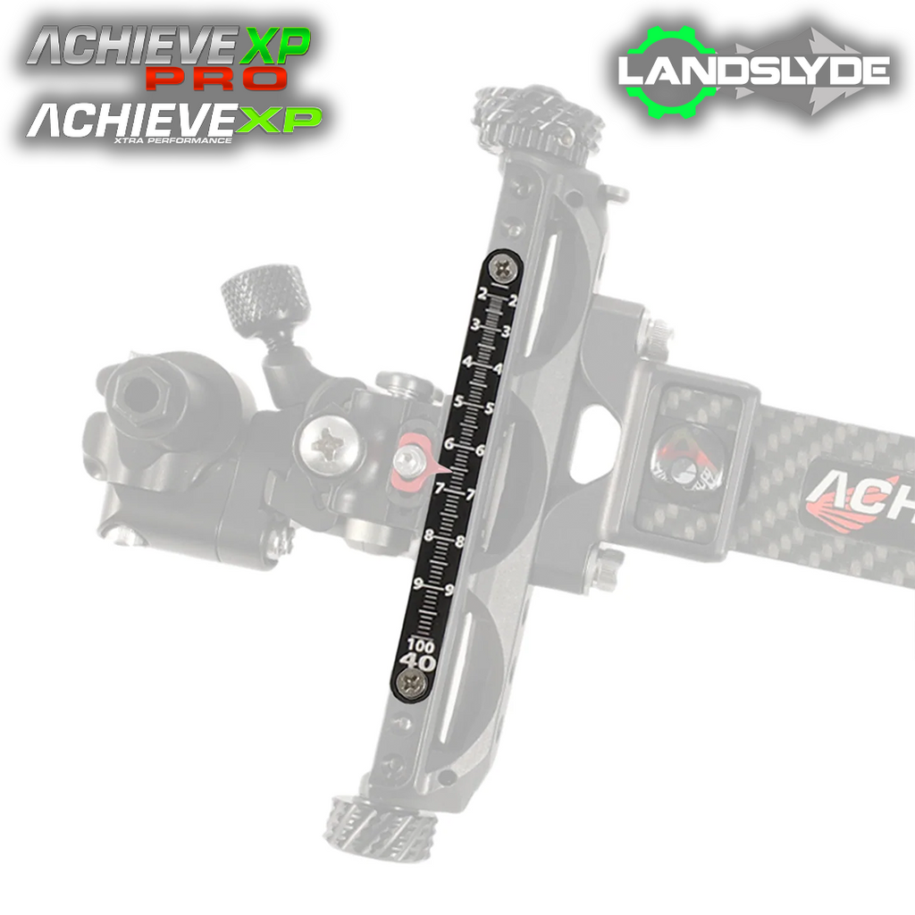 Axcel Standard Metal Sight Tape fitted to an Achieve XP / Achieve XP Pro sight bar
