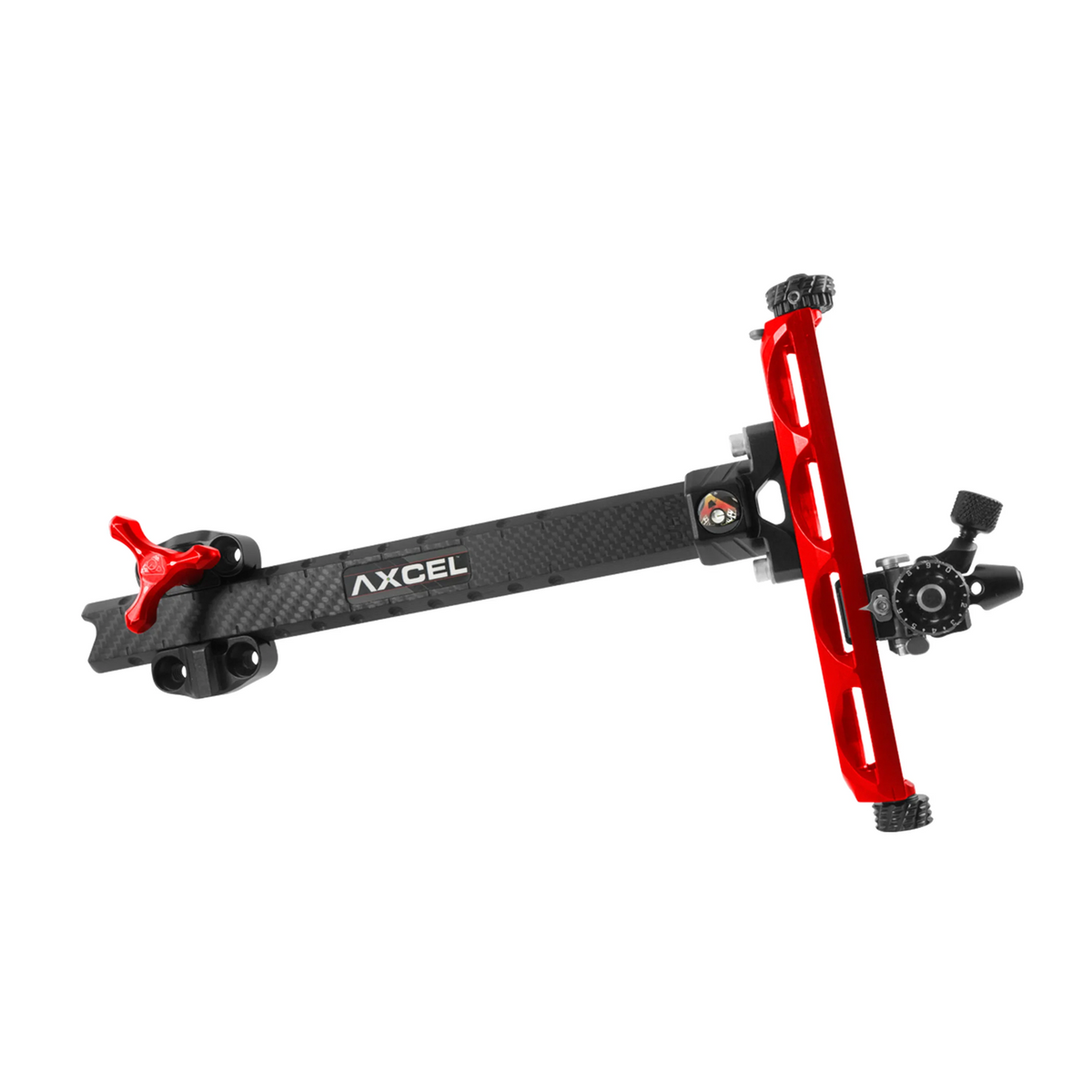 Axcel Achieve XP Recurve sight, Red elevation rail and knob, right-handed