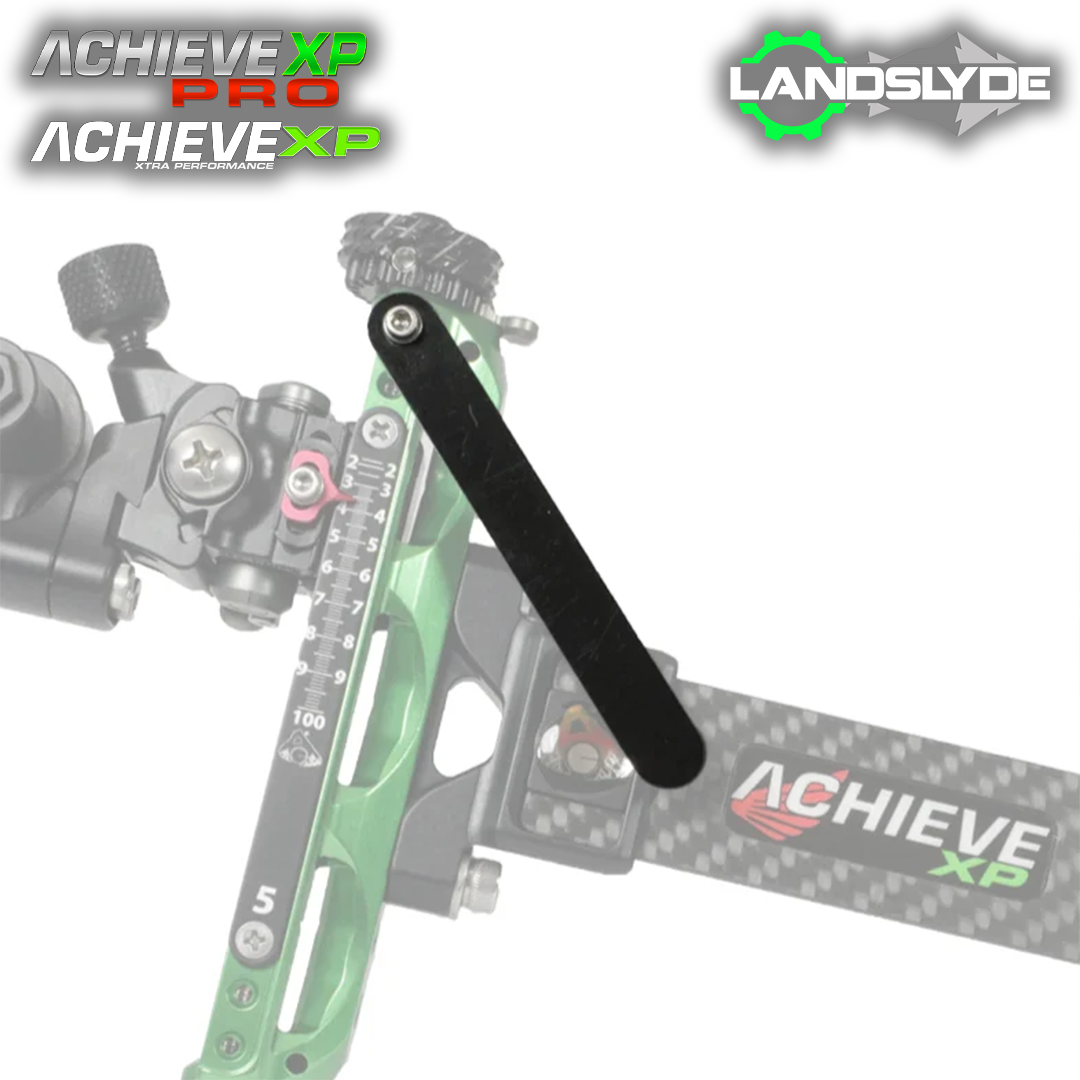 Axcel Sight Tape Cover, Black, installed on an Achieve XP sight bar