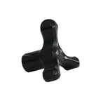 Axcel Tri-Star Knob, Black, angled view