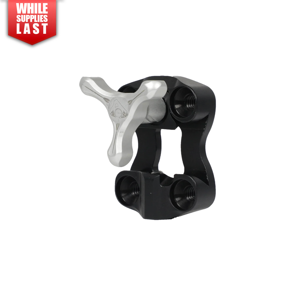 Axcel Wedge Lock Mounting Bracket with Tri-Star Knob, Silver