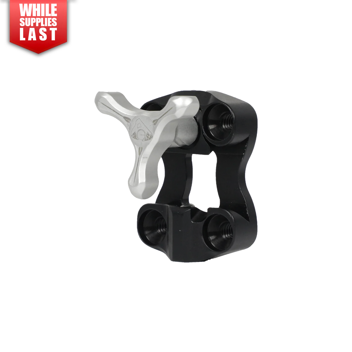 Axcel Wedge Lock Mounting Bracket with Tri-Star Knob, Silver