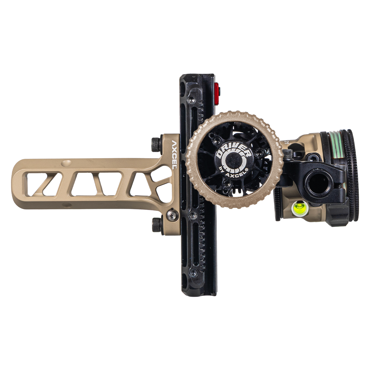 Axcel Driver CK AVX Single Pin Bridge-Lock bow sight, Terrain Cerakote, side profile