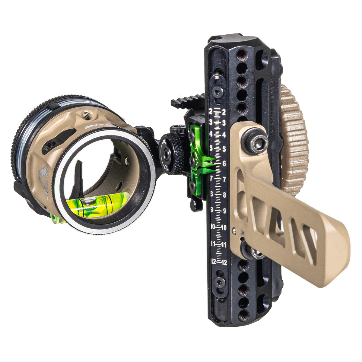 Axcel Driver CK AVX Single Pin Bridge-Lock bow sight, Terrain Cerakote, AVX-31 Plus scope, .010" Blue pin (ADVP-B110-3LTR)