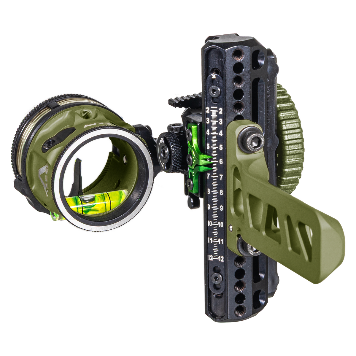 Axcel Driver CK AVX Single Pin Bridge-Lock bow sight, Evergreen Cerakote, AVX-31 Plus scope, .010" Yellow pin (ADVP-B110-3YEG)