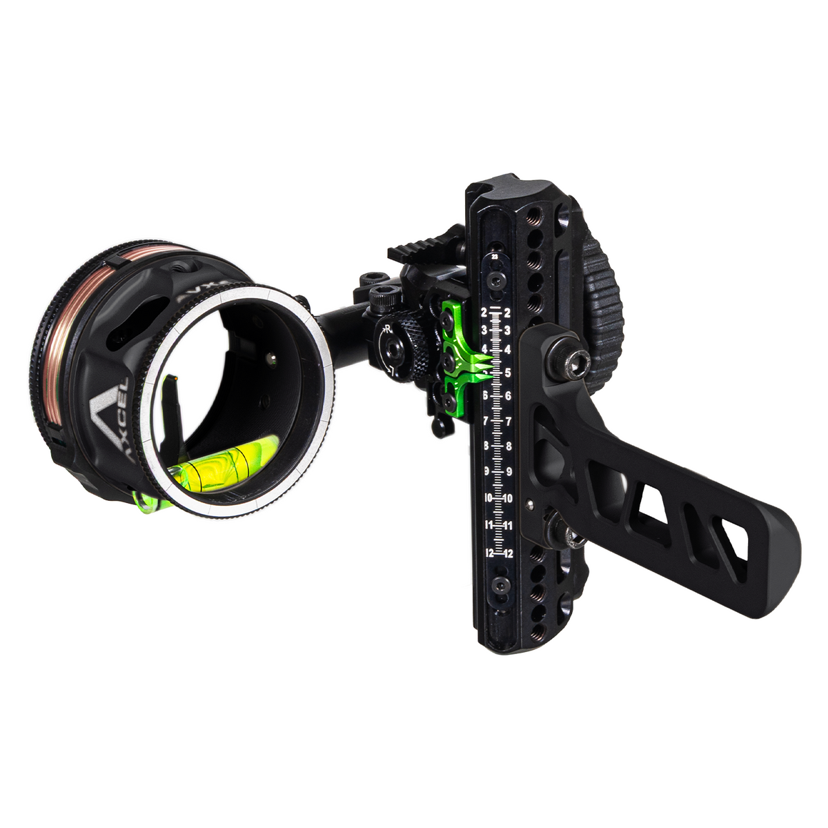 Axcel Driver CK AVX Single Pin Bridge-Lock bow sight, Midnight Cerakote, AVX-41 Plus scope, .019" Red pin (ADVP-B119-4RMD)