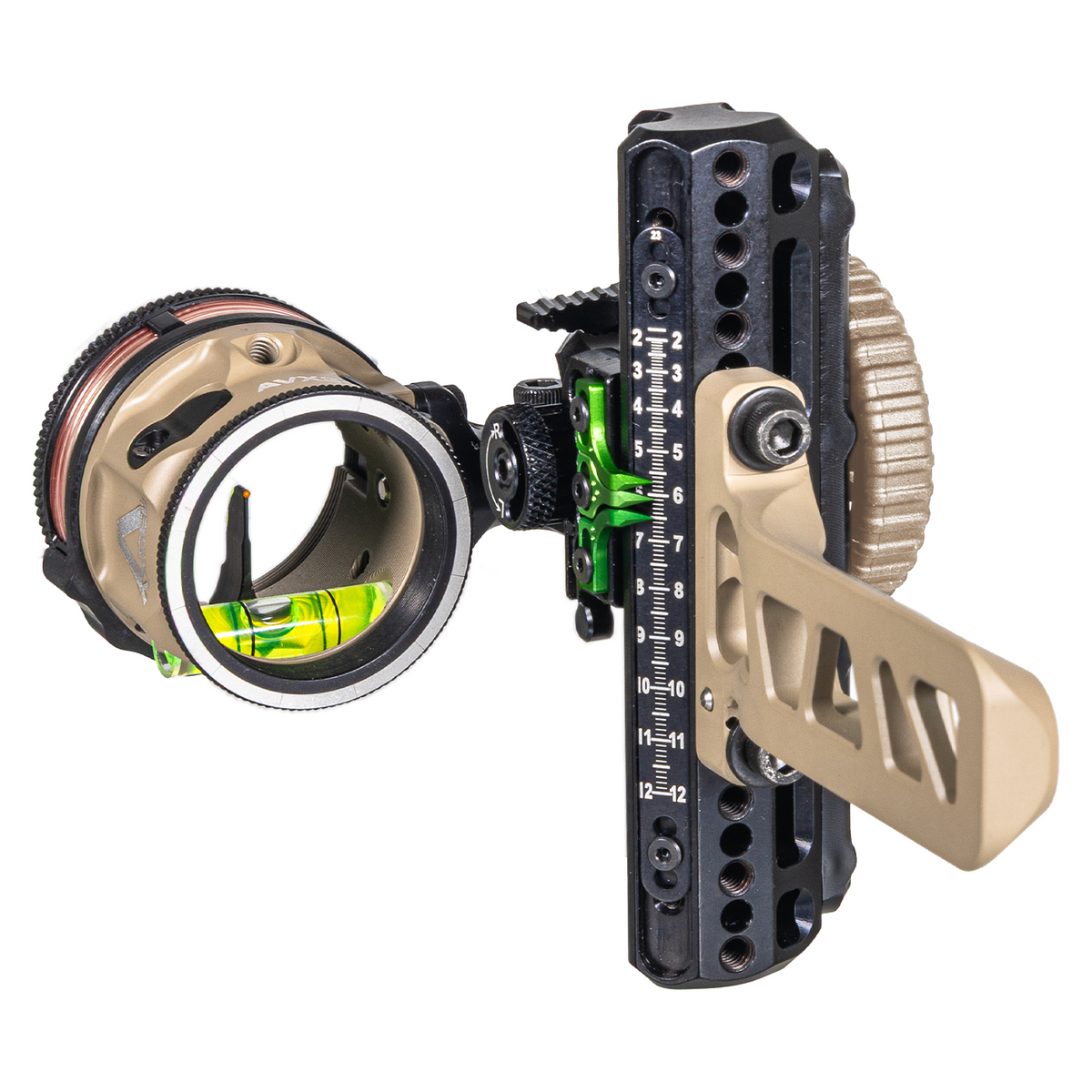 Axcel Driver CK AVX Single Pin Bridge-Lock bow sight, Terrain Cerakote, AVX-31 Plus scope, .029" Red pin (ADVP-B129-3RTR)
