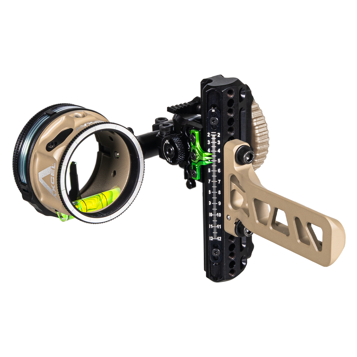 Axcel Driver CK AVX Single Pin Bridge-Lock bow sight, Terrain Cerakote, AVX-41 Plus scope, .029" Blue pin (ADVP-B129-4LTR)