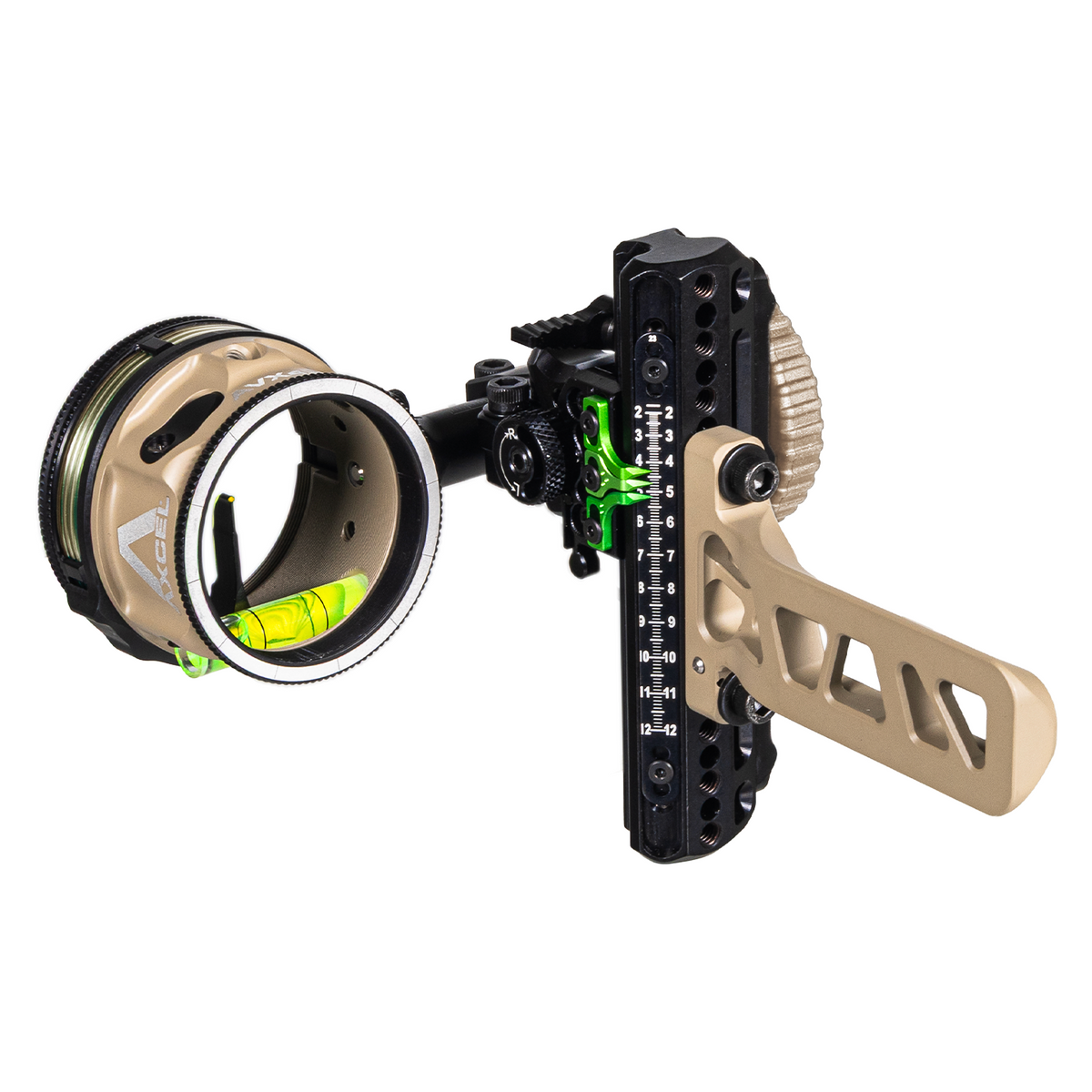 Axcel Driver CK AVX Single Pin Bridge-Lock bow sight, Terrain Cerakote, AVX-41 Plus scope, .029" Yellow pin (ADVP-B129-4YTR)