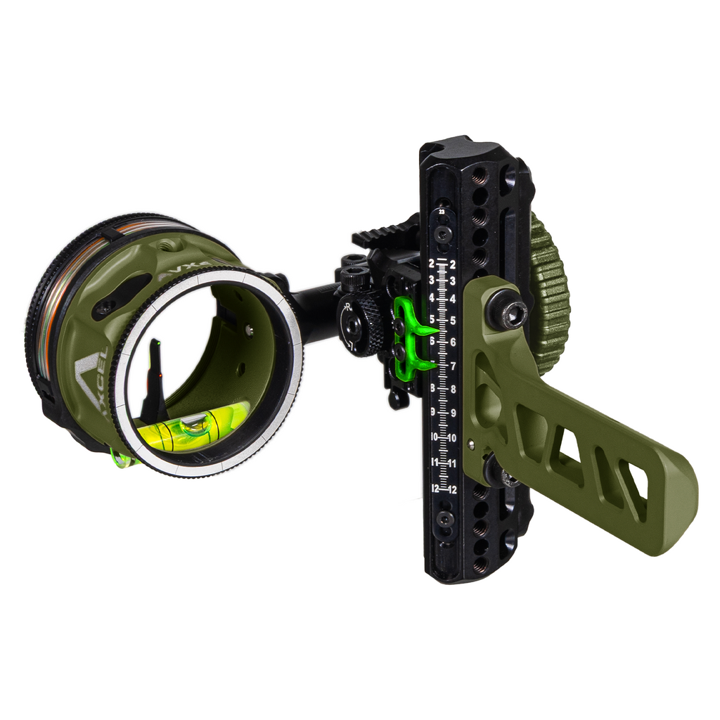 Axcel Driver CK Bridge-Lock bow sight, Evergreen Cerakote with AVX-41 Plus scope and .010 inch Ranger pin