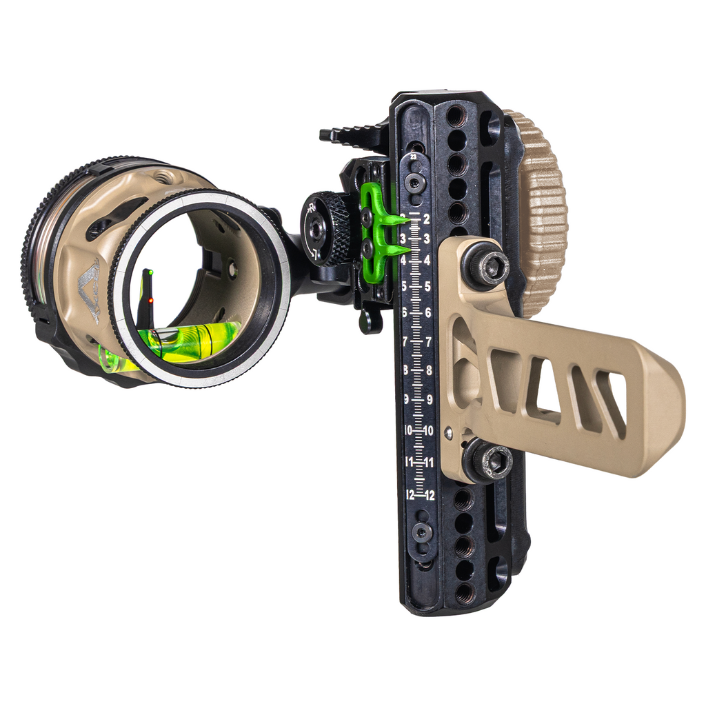 Axcel Driver CK Bridge-Lock bow sight, Terrain Cerakote with AVX-31 Plus scope and .019 inch Ranger pin