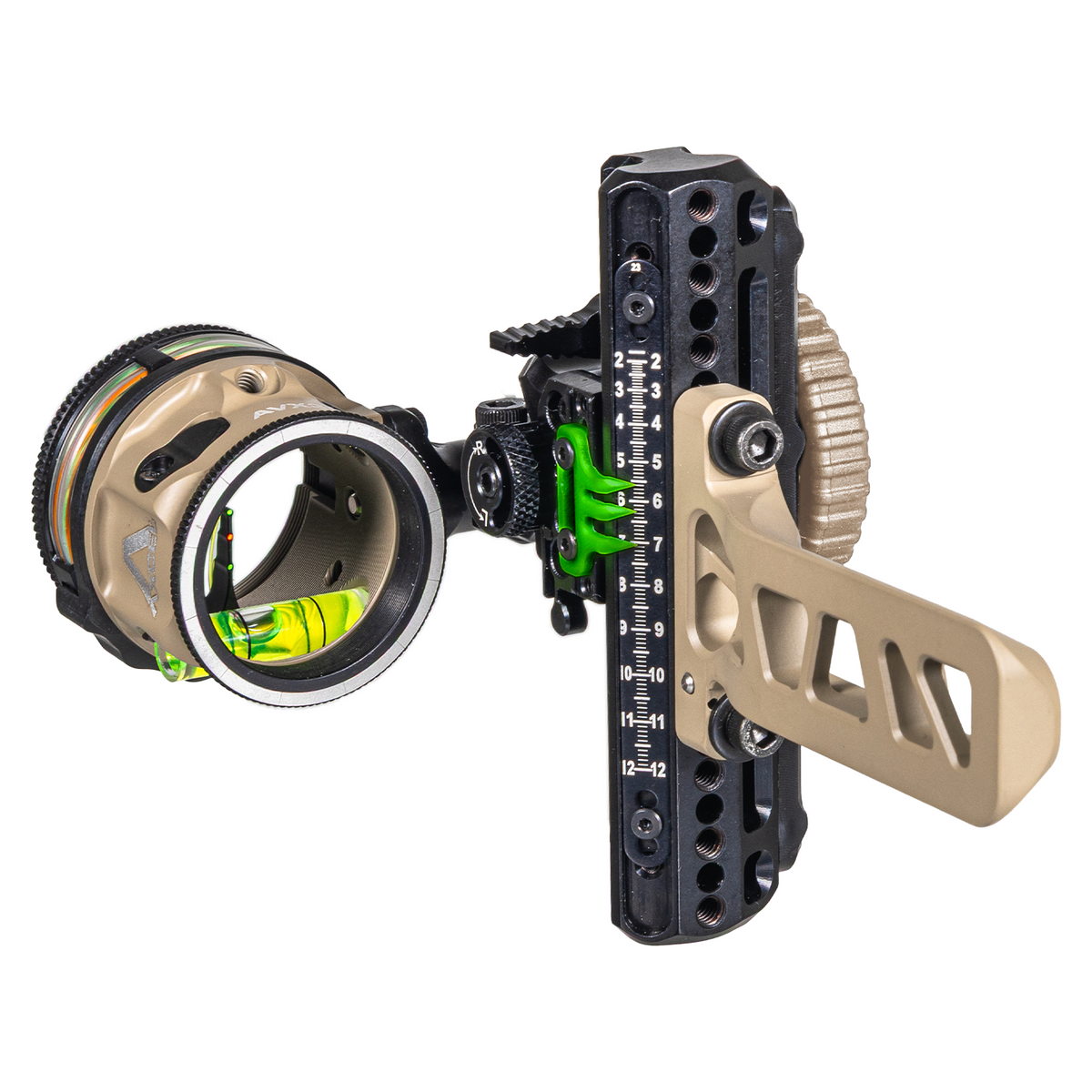 Axcel Driver CK AVX Triple Threat Pin Bridge-Lock bow sight, Terrain Cerakote, AVX-31 Plus scope, .019 inch pins