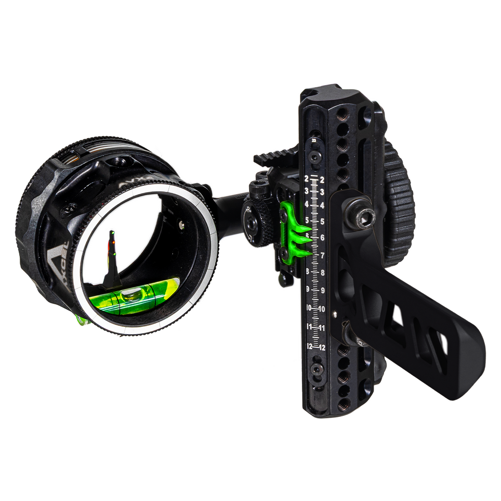 Axcel Driver Bridge-Lock bow sight, Stealth Bowhunting Black, AVX-41 Plus scope with .019 Green-Red-Green Triple Threat pin