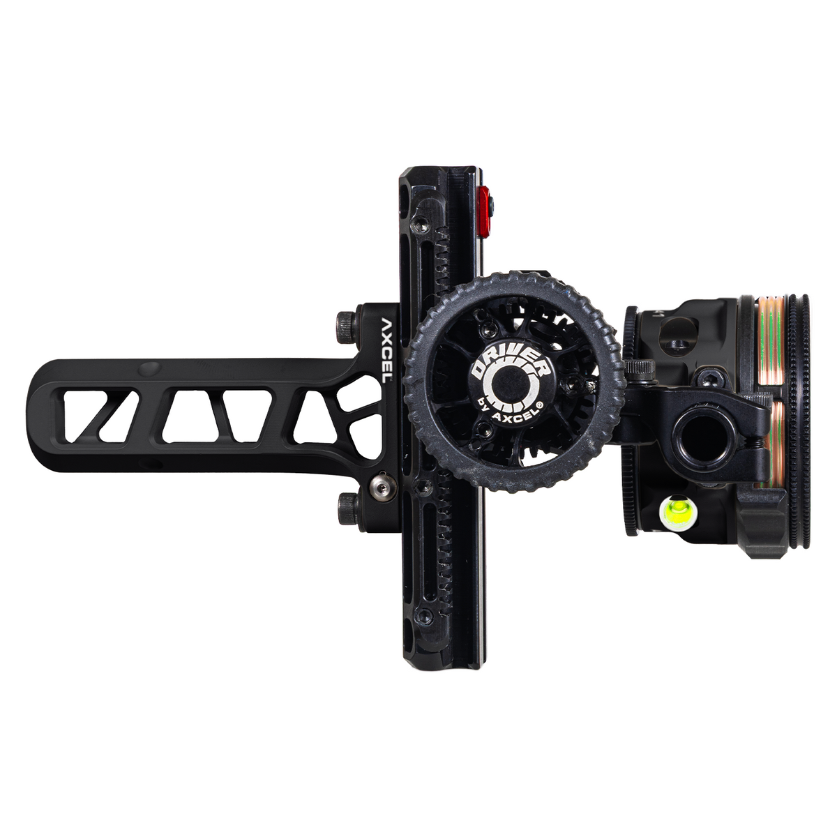 Axcel Driver CK Bridge-Lock mount and drive wheel detail, Midnight Cerakote