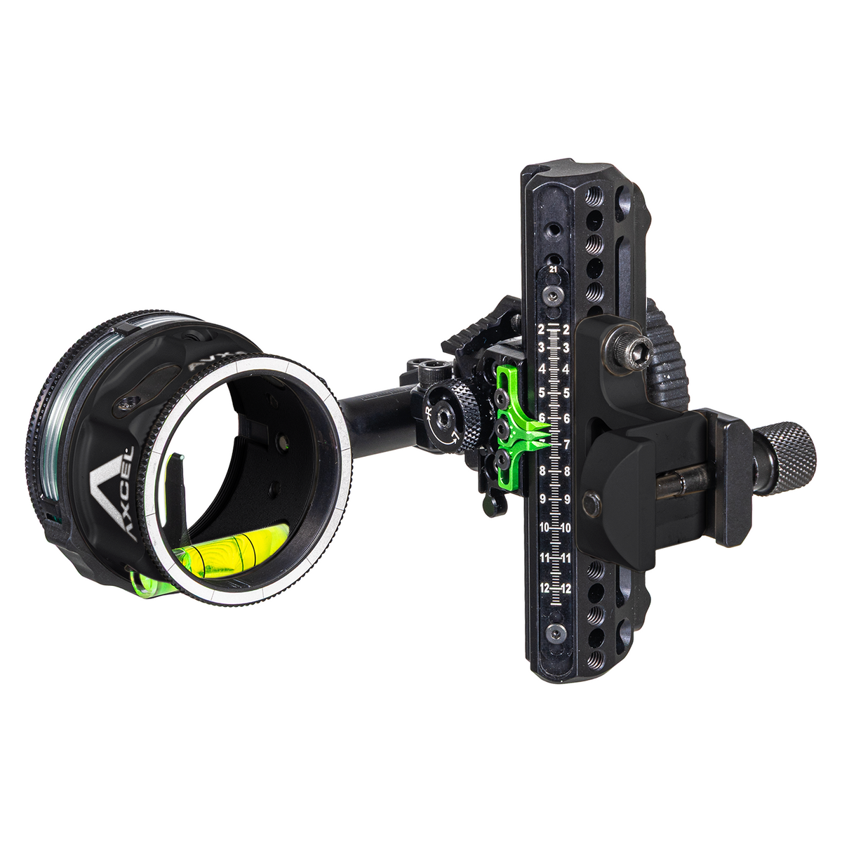 Axcel Driver CK AVX-41 Plus single pin bow sight, Midnight Cerakote, .029 in blue pin, Picatinny mount