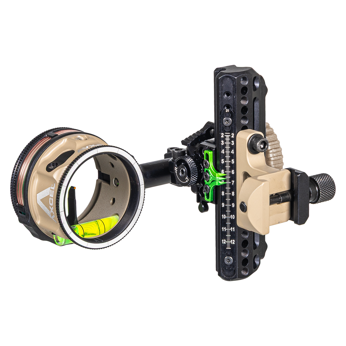 Axcel Driver CK AVX-41 Plus single pin bow sight, Terrain Cerakote, .029 in red pin, Picatinny mount