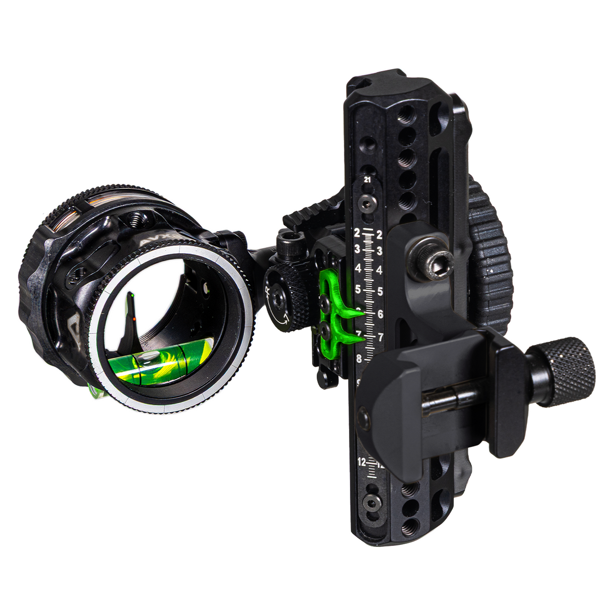 Axcel Driver AVX PLUS Ranger Pin Picatinny, Stealth Bowhunting Black, AVX-31 Plus scope, .010 in Green-Red pin