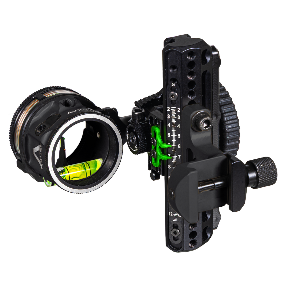 Axcel Driver CK Picatinny bow sight, Midnight Cerakote with AVX-31 Plus scope and .010" Ranger Pin