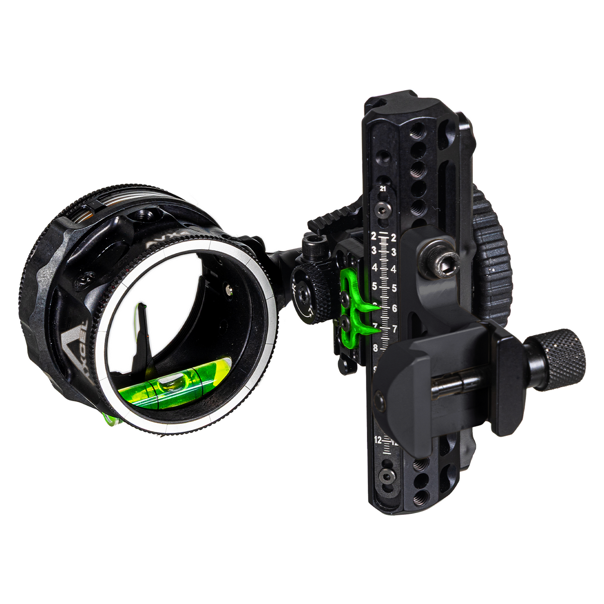 Axcel Driver AVX PLUS Ranger Pin Picatinny, Stealth Bowhunting Black, AVX-41 Plus scope, .010 in Green-Red pin
